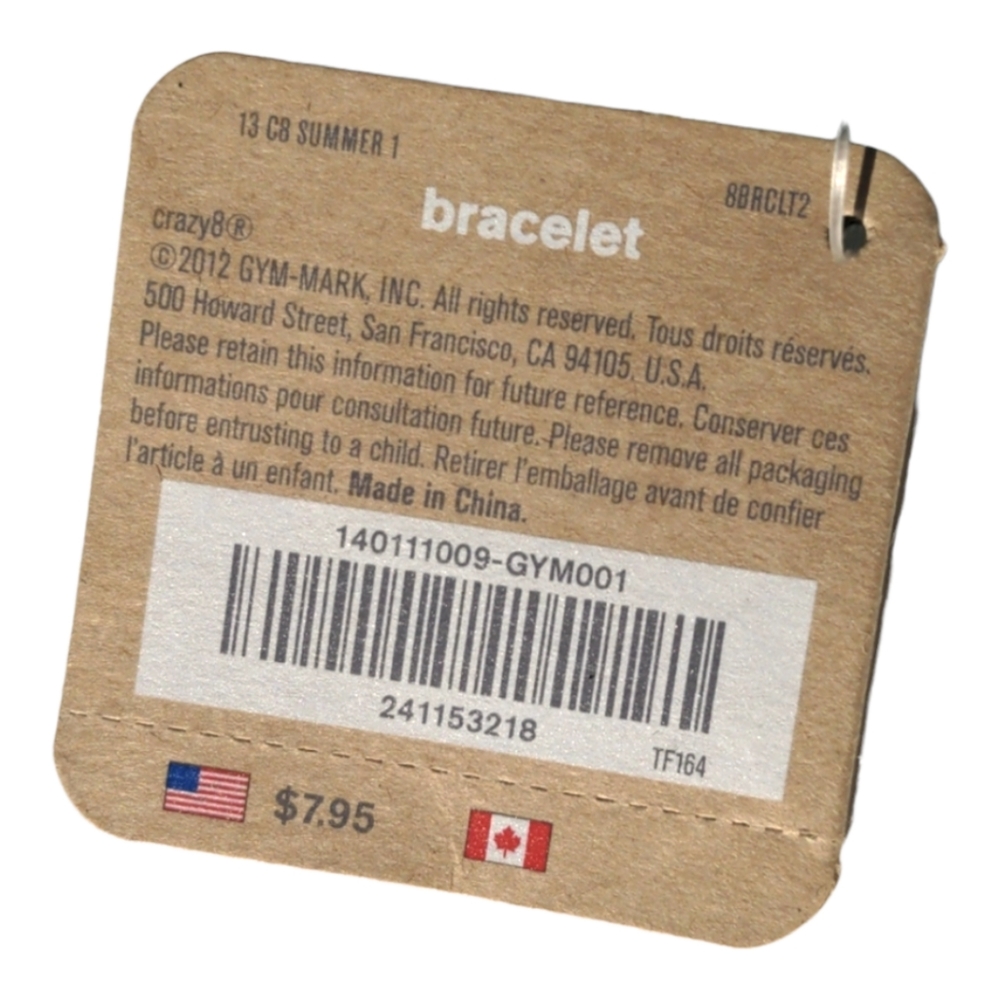 Crazy 8 Girls One Size Aqua Gemmed Bracelet - Picture 5 of 5